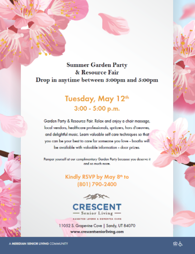 Featured image for Summer Garden Party & Resource Fair at Crescent Senior Living